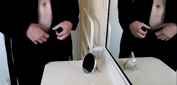  THICK WHITE DICK JERKS OFF TO ENORMOUS CUMSHOT ALL OVER THE BATHROOM MIRROR! SOLO MALE ORGASM HD VIDEO